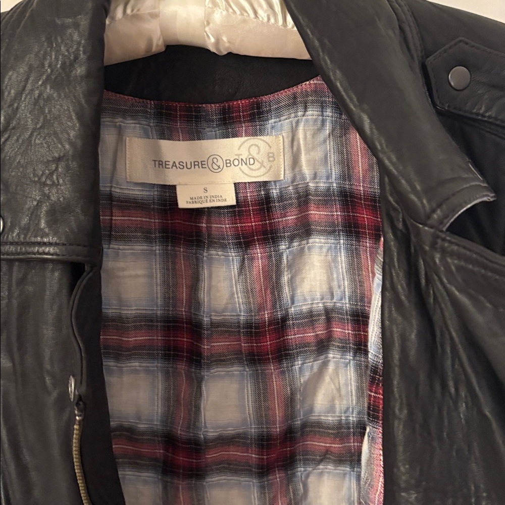 Treasure and Bond Black Leather Jacket - Small - Picture 3 of 3